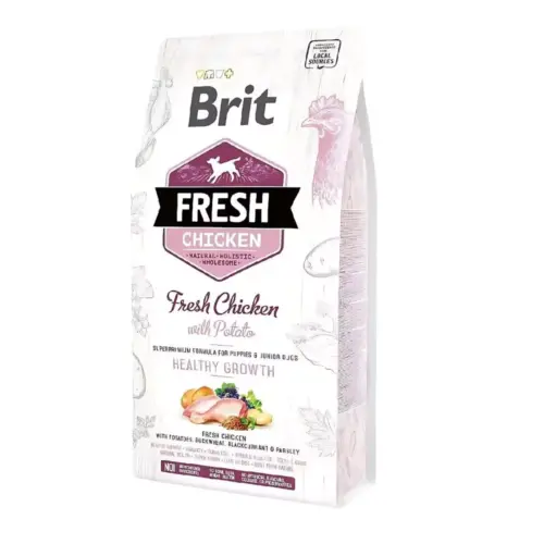 Brit Fresh Chicken with Potato Healthy Growth: Nutrición de calidad para un crecimiento saludable y equilibrado de tu cachorro
