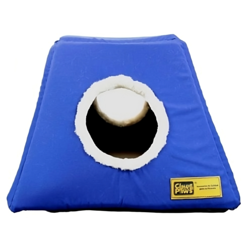 Claws Paws casa para gatos 3 en 1 azul